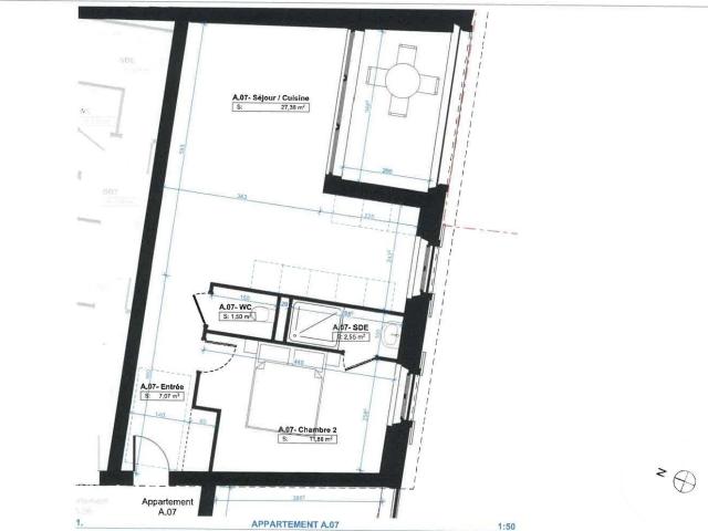 Appartement 2 pièces 50 m²