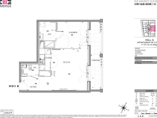 Appartement 2 pièces 50 m²