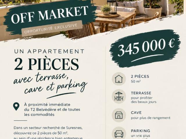 Appartement 2 pièces 50 m²