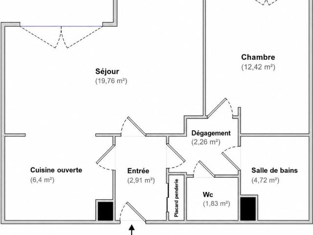 Appartement 2 pièces, 51 m² à louer à Rueil Malmaison 92500