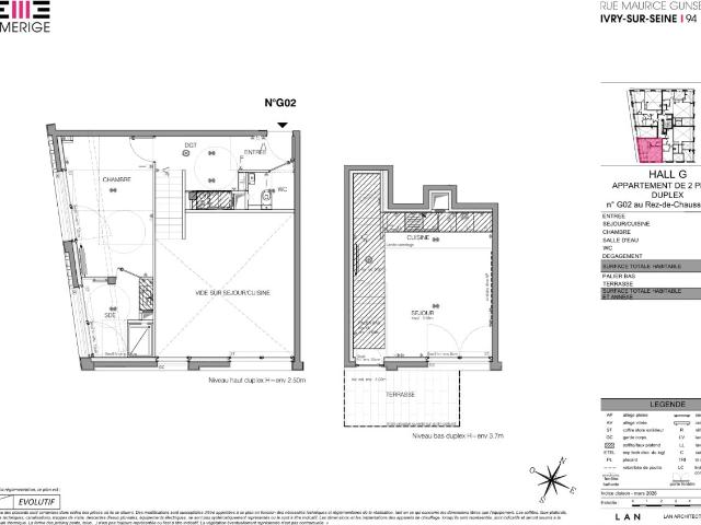 Appartement 2 pièces 51 m²