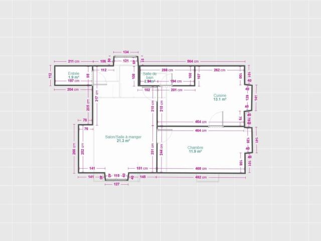 Appartement 2 pièces 51 m²