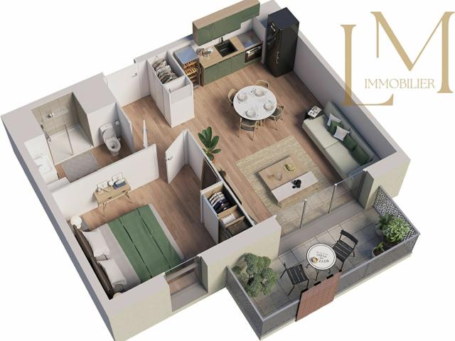 Appartement 2 pièces 51 m²