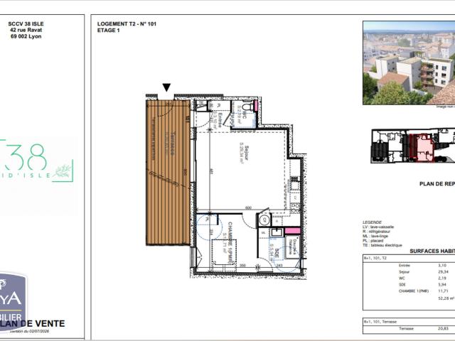 Appartement 2 pièces 52 m²