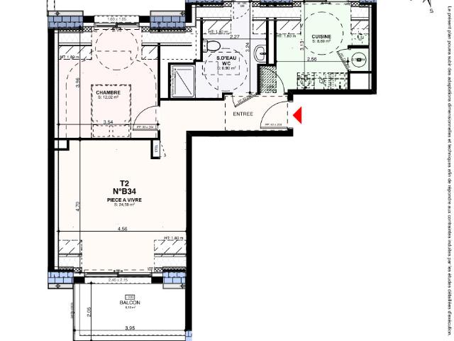 Appartement 2 pièces 52 m²