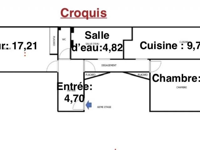 Appartement 2 pièces 57 m²