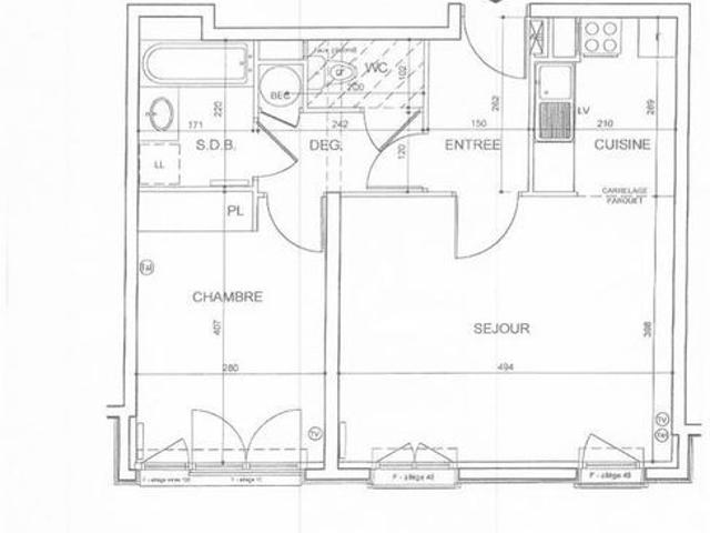 Appartement 2 pièces, 54 m² à louer à Issy les Moulineaux 92130