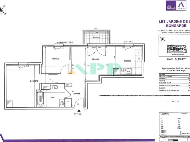 Appartement 2 pièces 54 m²