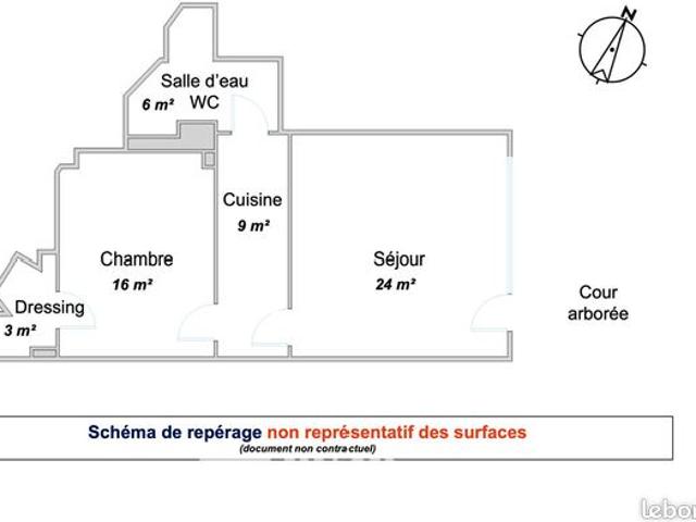 Appartement 2 pièces 60 m²