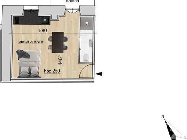 Appartement 2 pièces 69 m²