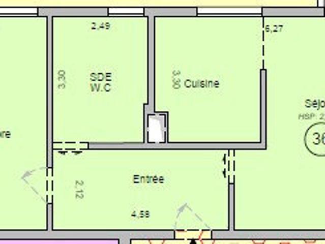 Appartement 2 pièces 64 m²