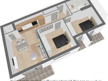 Appartement 2 pièces 65 m²