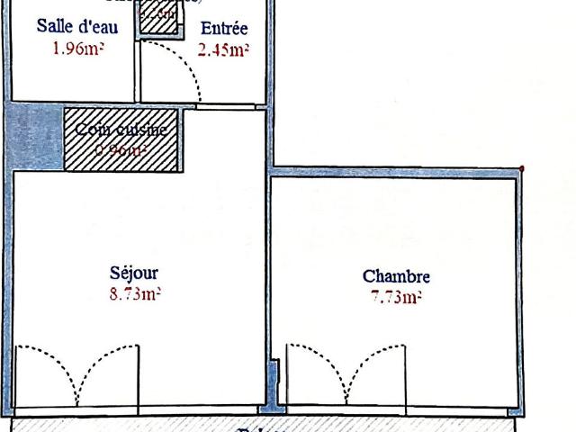 Appartement 2 pièces 22 m²