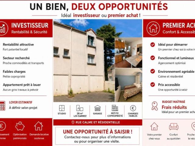 Appartement 2 pièces 27 m²