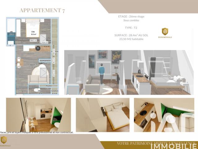 Appartement 2 pièces 24 m²