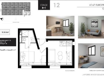 Appartement 2 pièces 24 m²