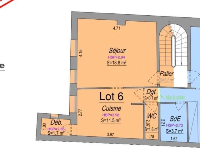 Appartement 2 pièces 25 m²