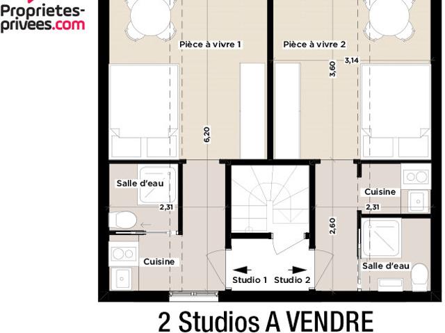 Appartement 2 pièces 28 m²