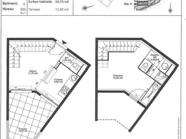 Appartement 2 pièces 33 m²