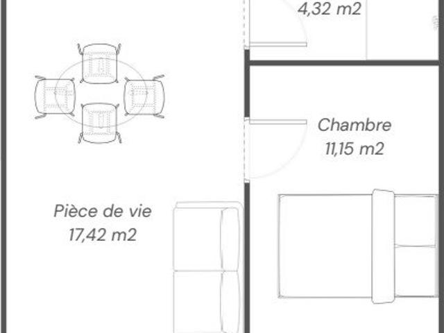 Appartement 2 pièces 33 m²