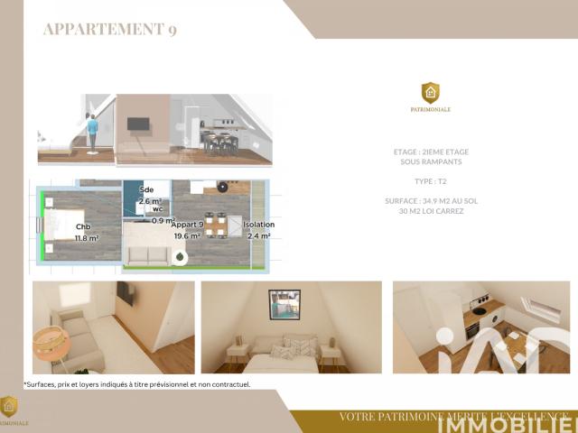 Appartement 2 pièces 31 m²
