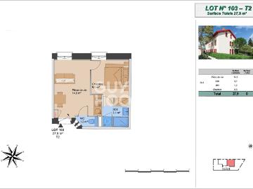 Appartement 2 pièces 30 m²