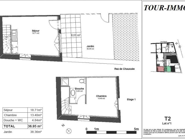 Appartement 2 pièces, 37 m² à louer à Lentilly 69210