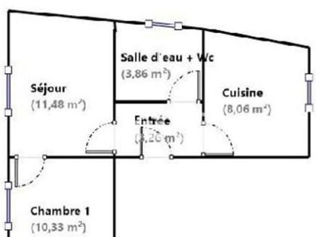 Appartement 2 pièces 37 m²