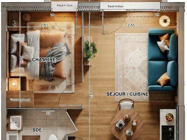 Appartement 2 pièces 37 m²
