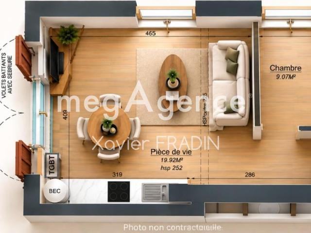 Appartement 2 pièces 37 m²