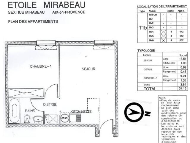 Appartement 2 pièces, 34 m² à louer à Aix en Provence 13080