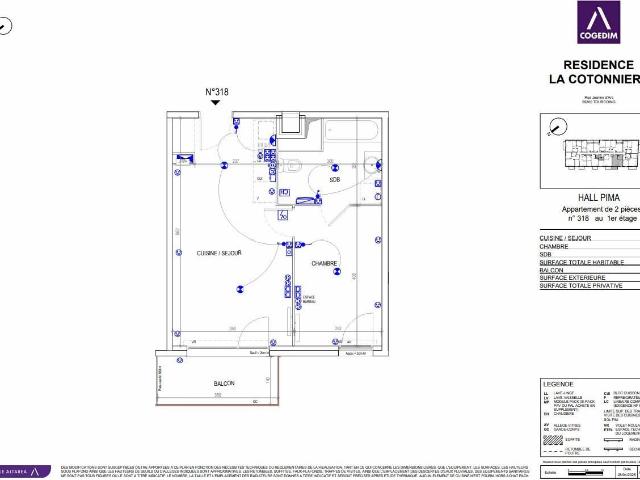 Appartement 2 pièces 38 m²
