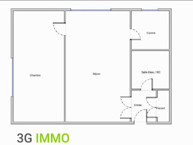 Appartement 2 pièces 39 m²