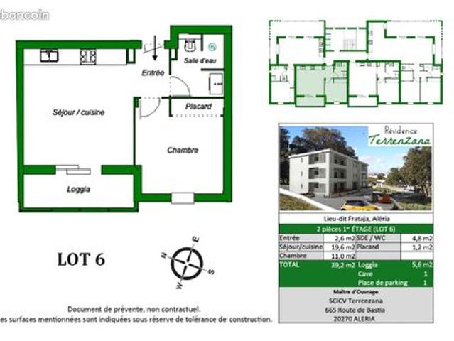 Appartement 2 pièces 39 m²