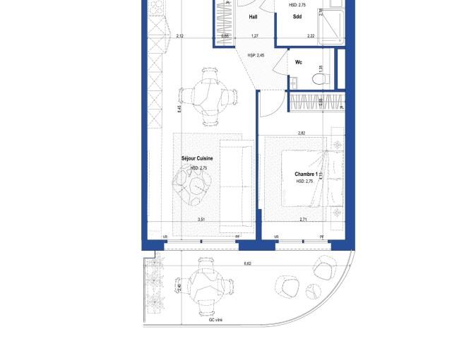 Appartement 2 pièces neuf en bord de mer – Terrasse et prest. 51m² Villeneuve Loubet