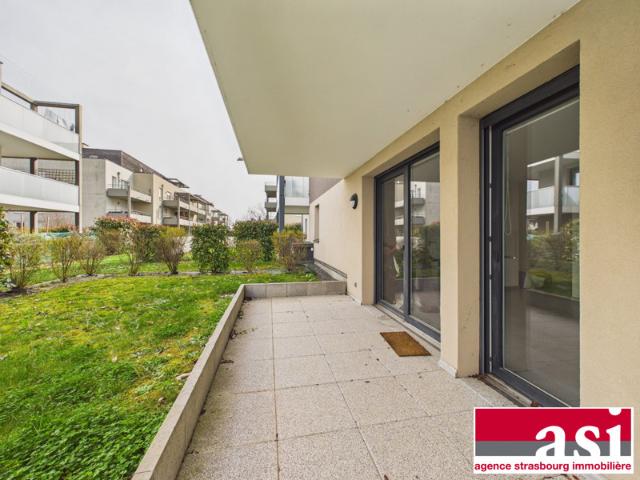 Appartement 2 pièces récent en rez de jardin