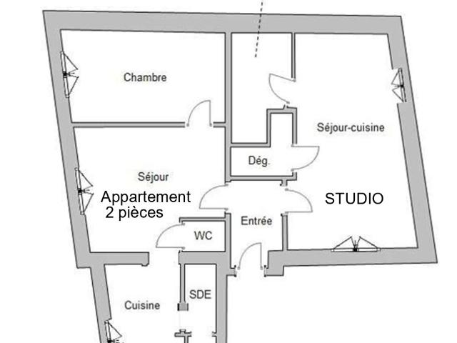 Appartement 3 pièces 47 m²