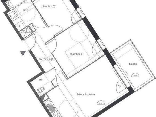 Appartement 3 pièces 44120 Vertou Réf: 12104