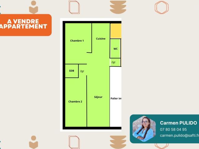 Appartement 3 pièces 46 m²