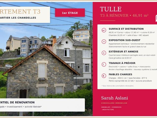 Appartement 3 pièces 46 m²