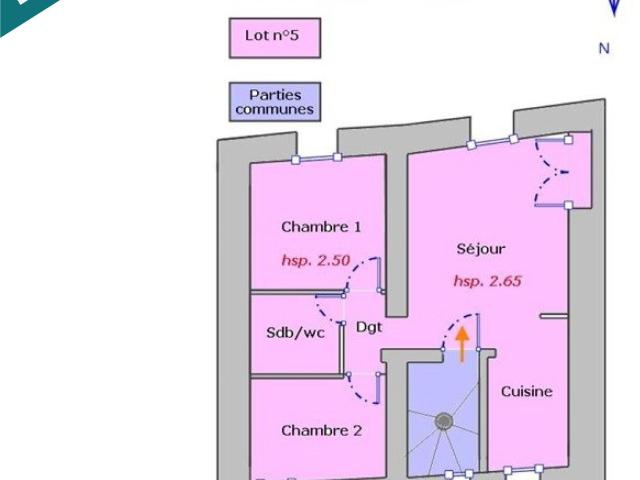Appartement 3 pièces 50 m²