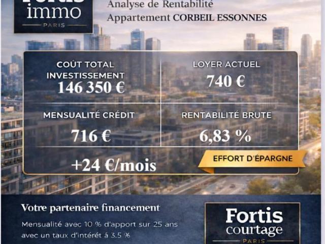 Appartement 3 pièces 50 m²