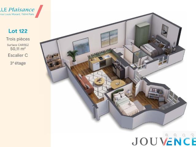 Appartement 3 pièces 50 m²