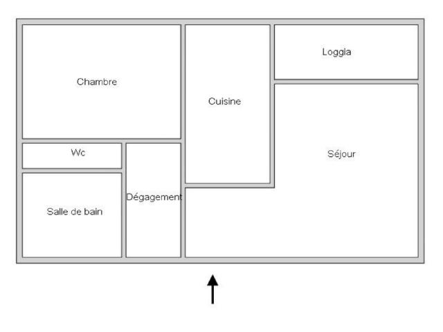 Appartement 3 pièces 55 m²