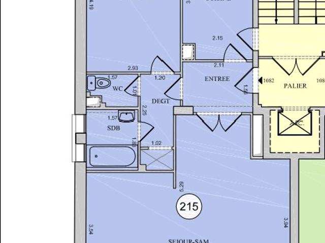 Appartement 3 pièces 56 m²