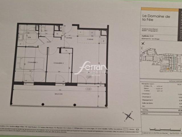 Appartement 3 Pièces 58 m²