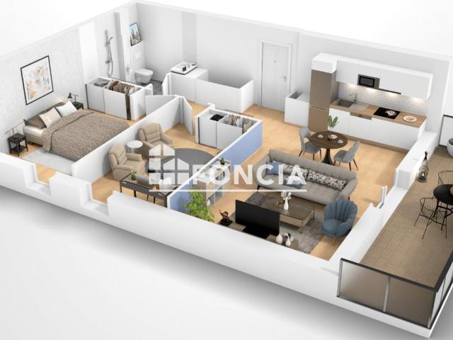 Appartement 3 pièces 58 m²
