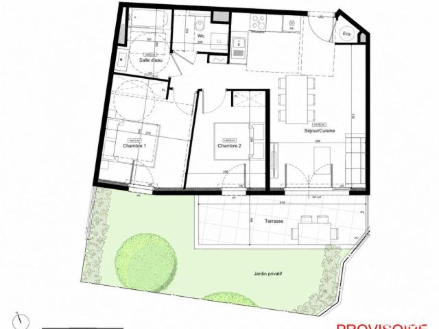 Appartement 3 pièces 58 m²