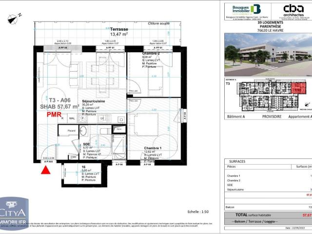 Appartement 3 pièces 58 m²