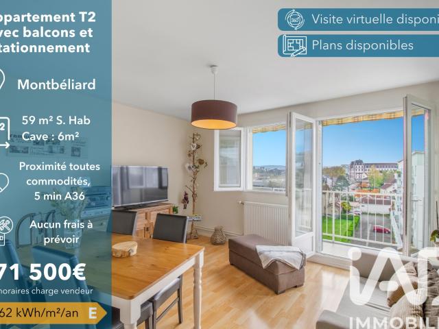 Appartement 3 pièces 59 m²